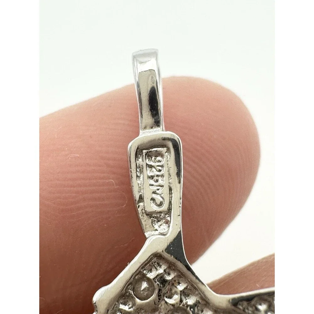 925 sterling silver genuine diamond Cross Pendant